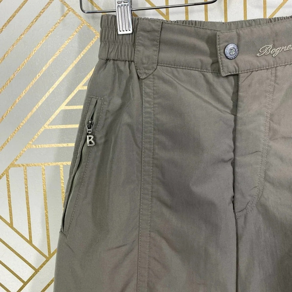 Bogner Ski Snow Pants Grey Taupe Puffer Nylon - Picture 3 of 12